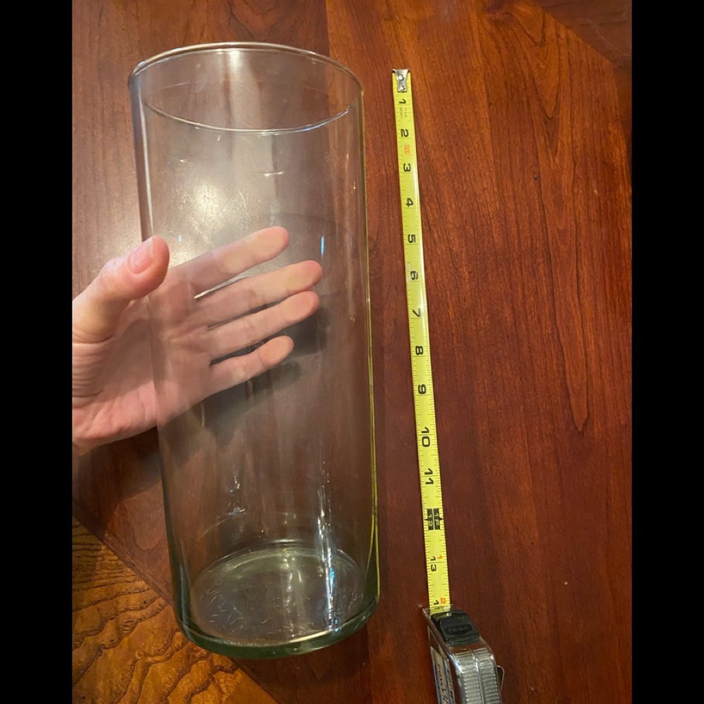 Clear Cylindrical Vase